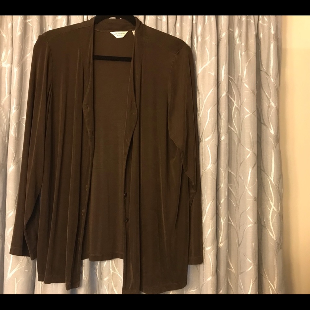 Brown Travel Button Up Sweater LP
